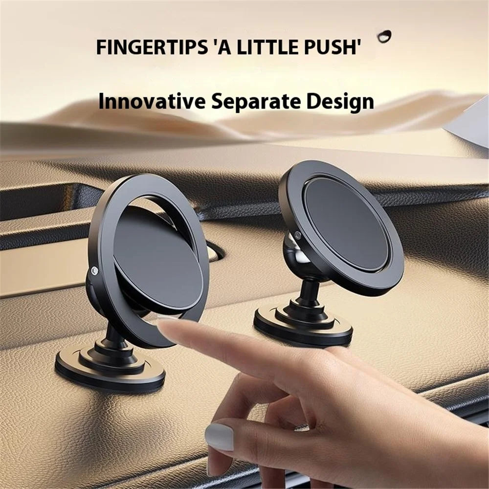 D58 Adhesive Bottom Alloy Car Mount Phone Bracket Magnetic Phone Holder - 5