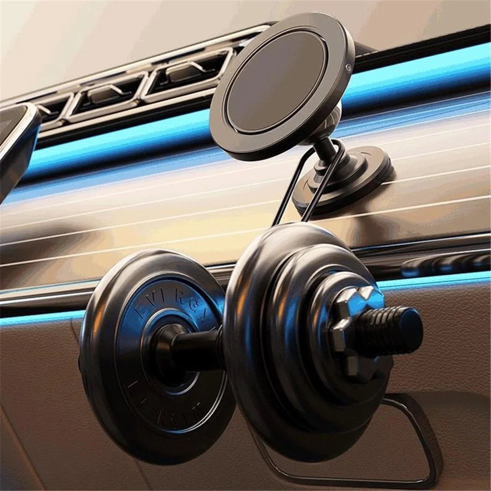 D58 Adhesive Bottom Alloy Car Mount Phone Bracket Magnetic Phone Holder - 7