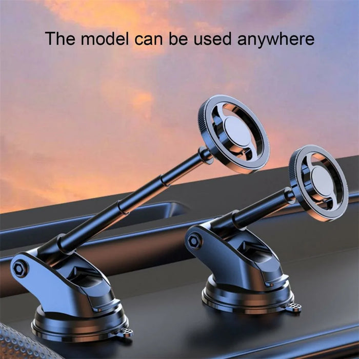Q33 Car Dashboard Mount Suction Cup Base Telescopic Arm Magnetic Phone Holder Bracket - 6