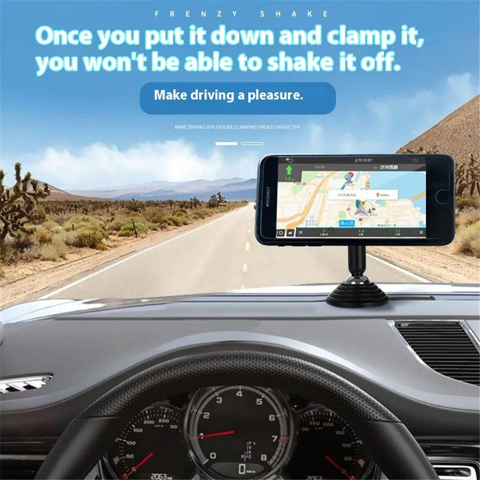 Q7 Suction Cup Bottom Phone Holder Magnetic Car Dashboard Phone Bracket for SUV Vehicle - Black - 4