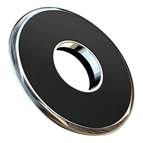 Q6 Car Dashboard Magnetic Phone Mount Ring Shape Phone Holder with Adhesive Bottom - Chrome Color - 1