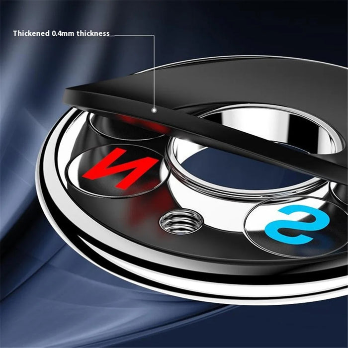 Q6 Car Dashboard Magnetic Phone Mount Ring Shape Phone Holder with Adhesive Bottom - Chrome Color - 5