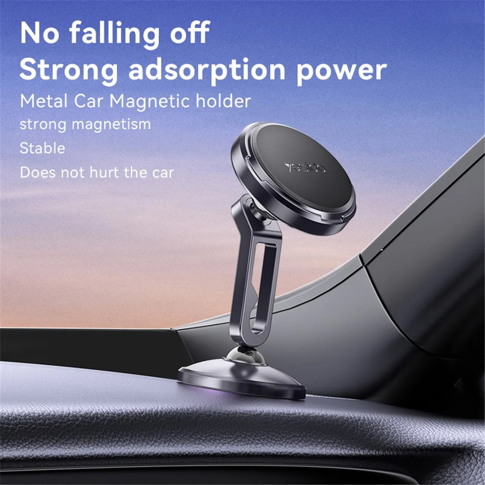 YESIDO C210 Dual Ball Head Design Magnetic Car Phone Holder Zinc Alloy Cellphone Stand - 2