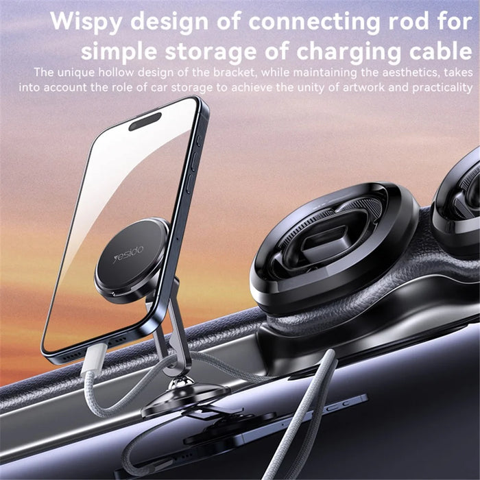 YESIDO C210 Dual Ball Head Design Magnetic Car Phone Holder Zinc Alloy Cellphone Stand - 3