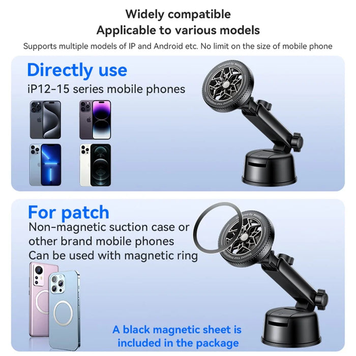 YESIDO C266 Magnetic Car Dashboard Phone Holder Suction Cup Mount Cellphone Stand - 6