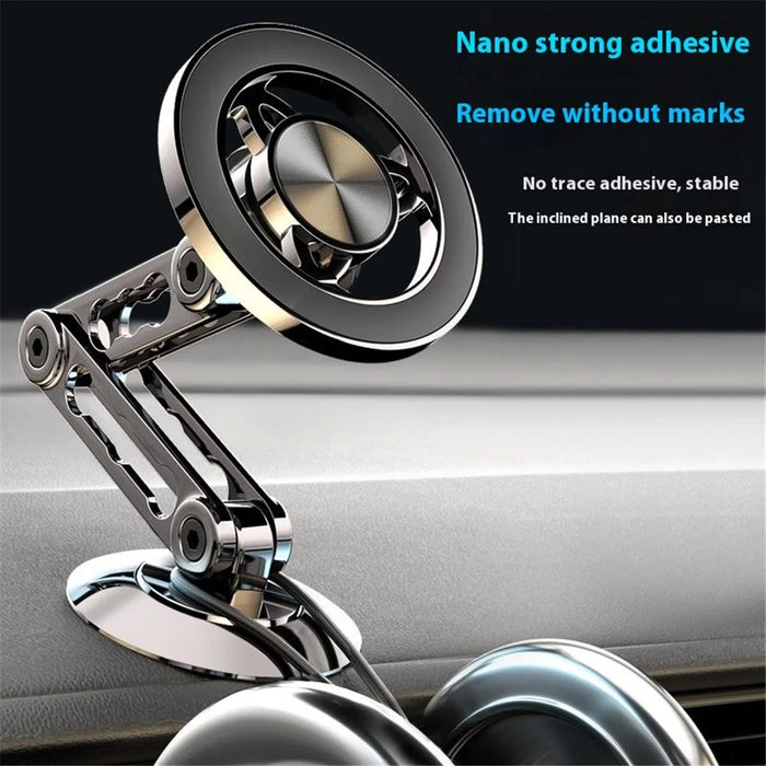 XWJ-YC08 Car Dashboard Magnetic Phone Holder Aluminum Alloy 360-Degree Rotation Cellphone Stand - Grey - 5