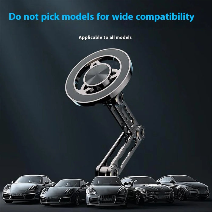 XWJ-YC08 Car Dashboard Magnetic Phone Holder Aluminum Alloy 360-Degree Rotation Cellphone Stand - Grey - 6