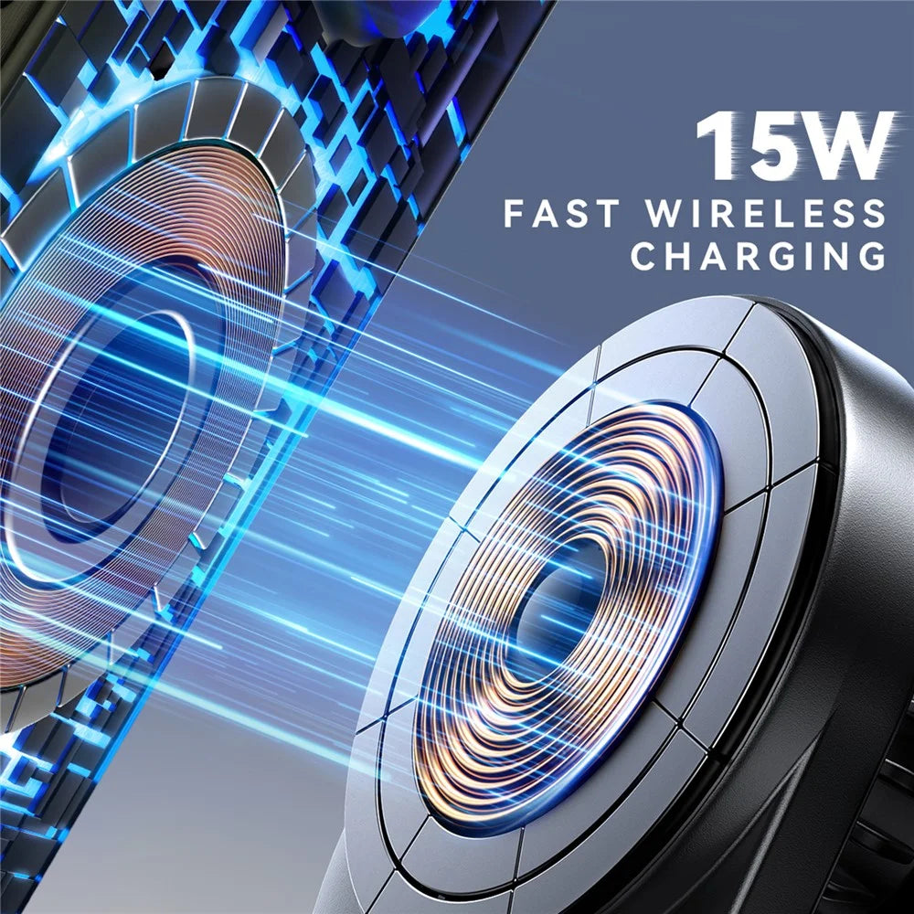 JOYROOM JR-ZS409 15W Magnetic Wireless Charger Holder Car Air Vent Charging Stand - 5