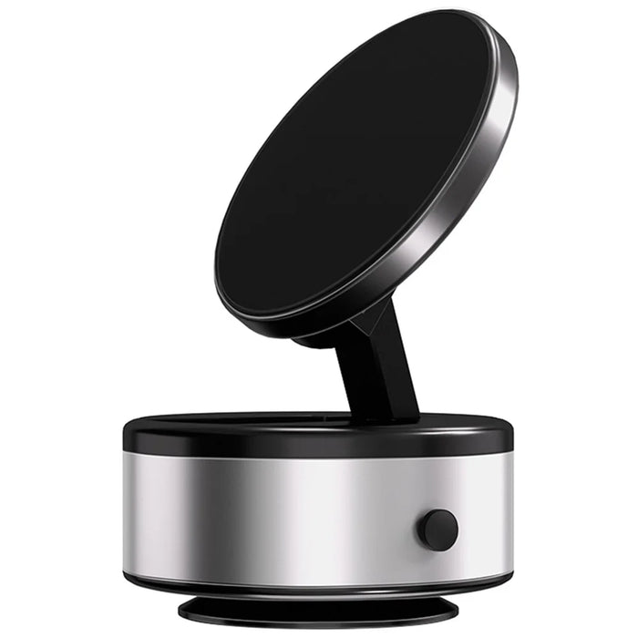 X10Q 360 Degree Rotatable Car Suction Cup Mount Magnetic Adsorption Phone Holder Folding Bracket - Silver - 1