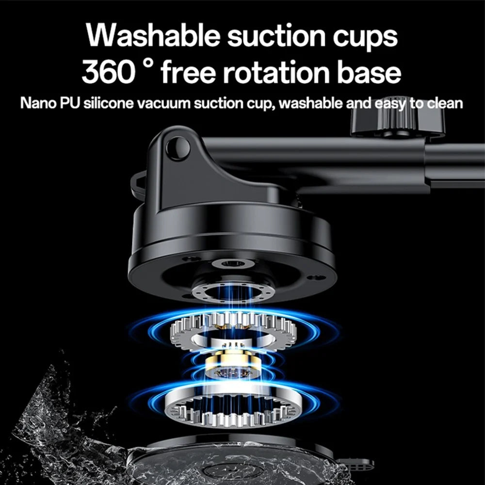 YESIDO C307 Phone Holder Stand 15W Wireless Charger Car Dashboard Suction Cup Bracket Auto Clamping - 7