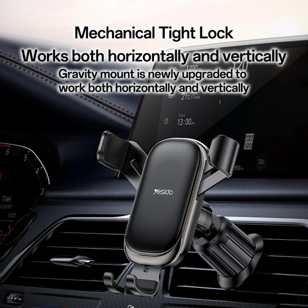 YESIDO C247 Gravity Sensing Phone Clamp Cell Phone Holder Car Air Vent Mount Bracket - 2