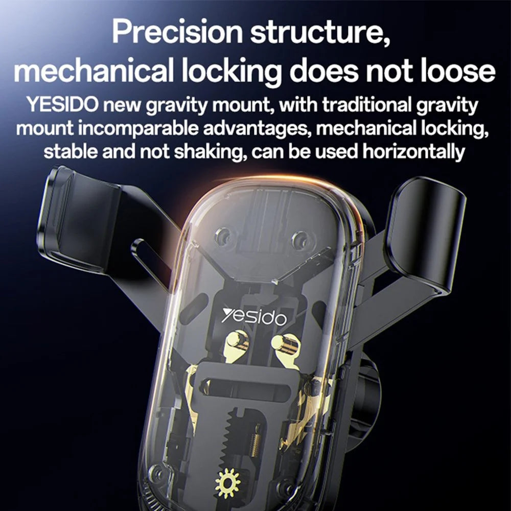 YESIDO C247 Gravity Sensing Phone Clamp Cell Phone Holder Car Air Vent Mount Bracket - 6