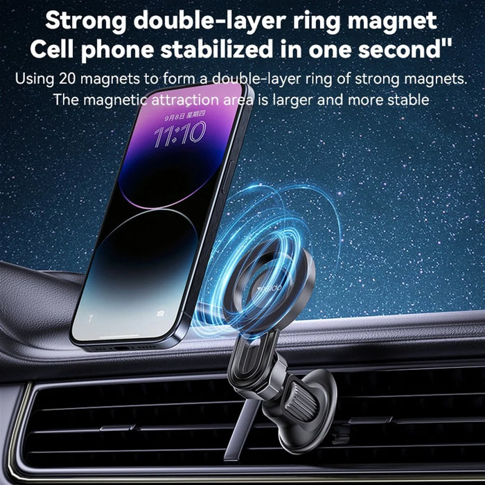 YESIDO C209 Magnetic Phone Holder Car Air Outlet Bracket Compatible MagSafe - 3