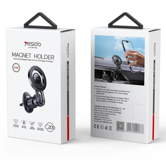 YESIDO C209 Magnetic Phone Holder Car Air Outlet Bracket Compatible MagSafe - 7