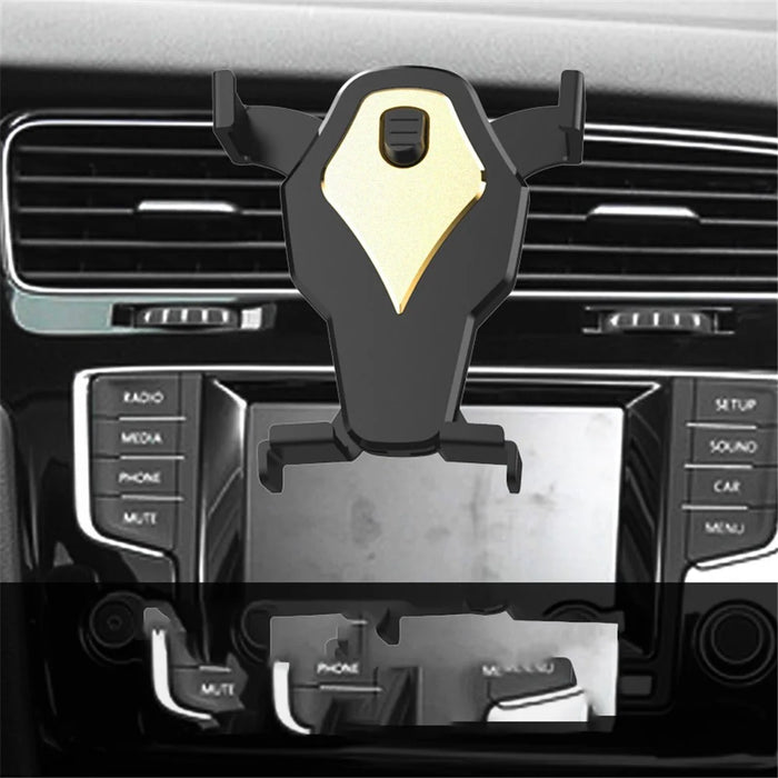 YC04 360 Degrees Rotating Car Air Vent Mount Retractable Arms Mobile Phone Holder Bracket - Gold - 7