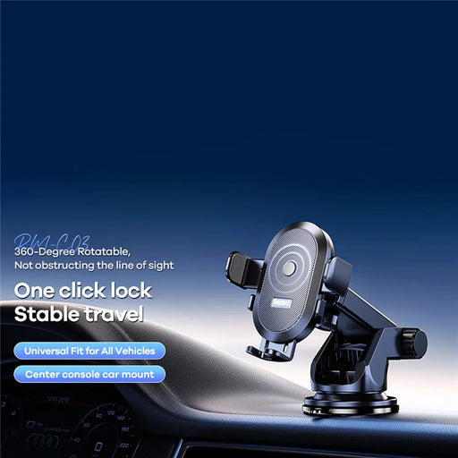REMAX RM-C03 Dashboard Car Mount Phone Holder 360-Degree Rotation Anti-Slip Compatible with 4-6.5 Inch Phones - 2