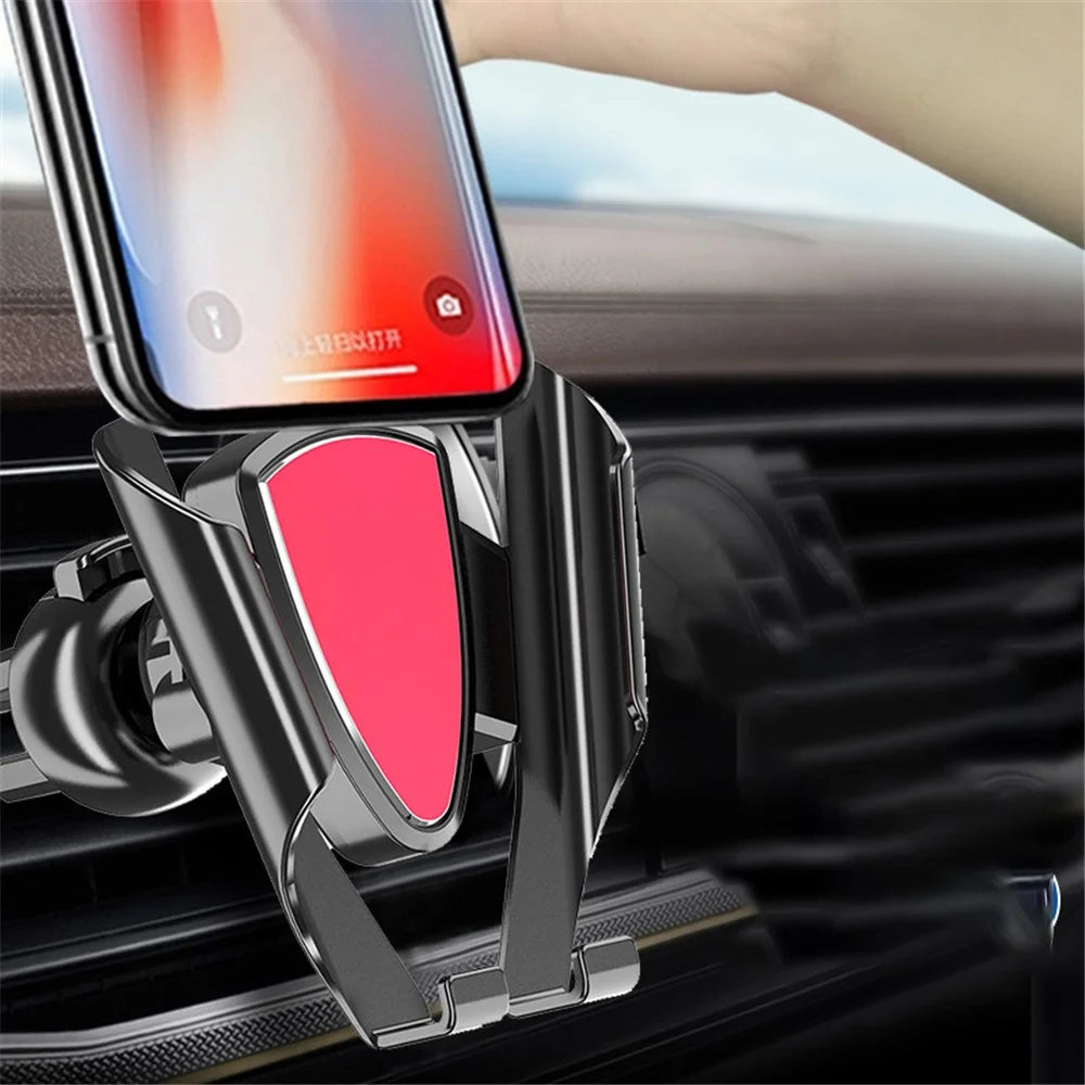 YC05 Gravity Sensing Auto Clamp Car Air Vent Mount Mobile Phone Holder Hands-free Bracket - Grey - 7