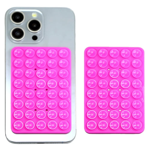 RK-X8 40 Grain Silicone Suction Cups Phone Mount Double Sides Mirror Shower Phone Holder - Rose - 1