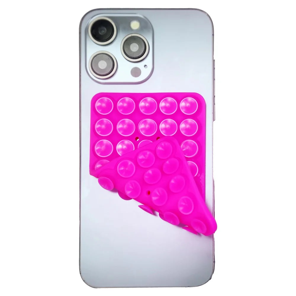 RK-X8 40 Grain Silicone Suction Cups Phone Mount Double Sides Mirror Shower Phone Holder - Rose - 2