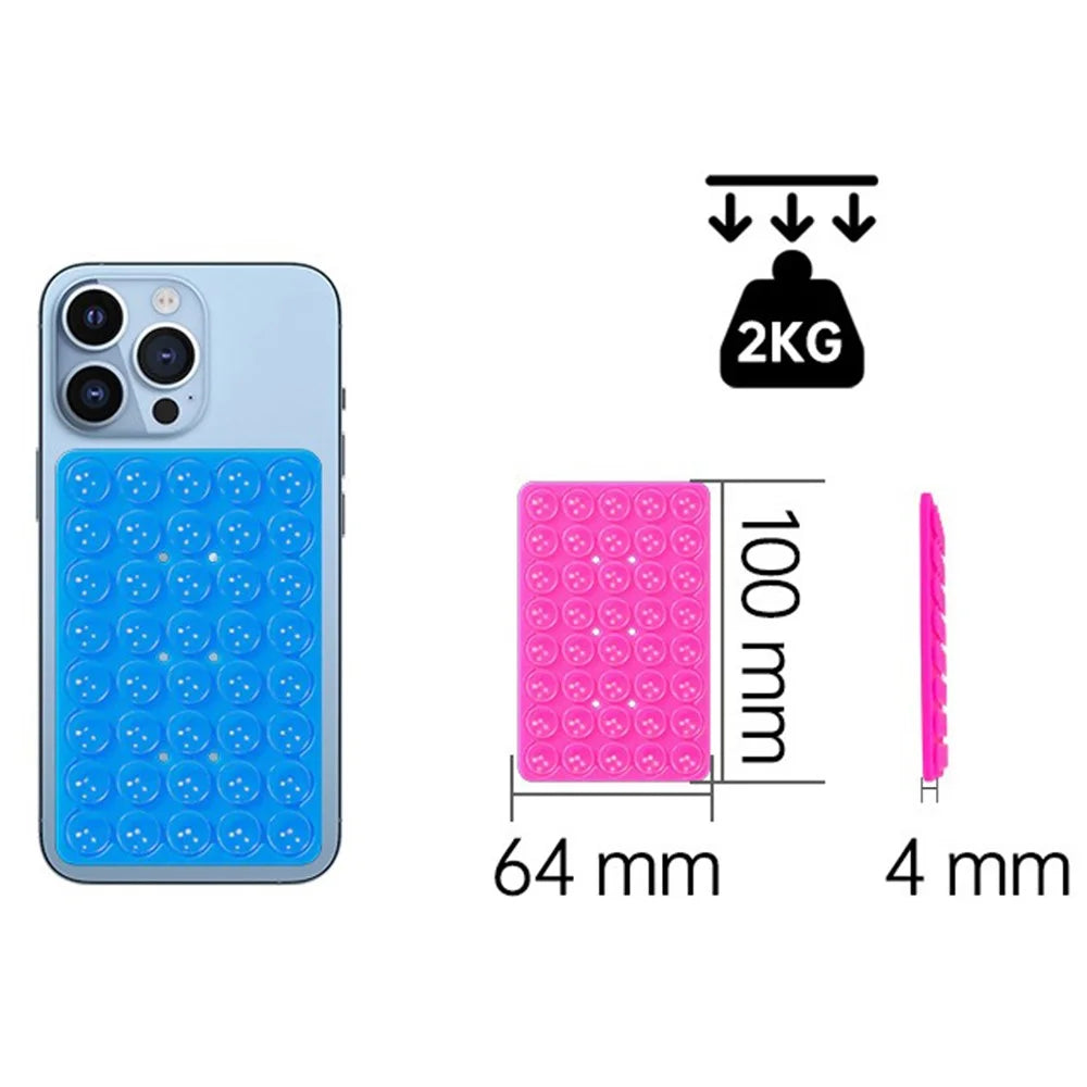 RK-X8 40 Grain Silicone Suction Cups Phone Mount Double Sides Mirror Shower Phone Holder - Rose - 7