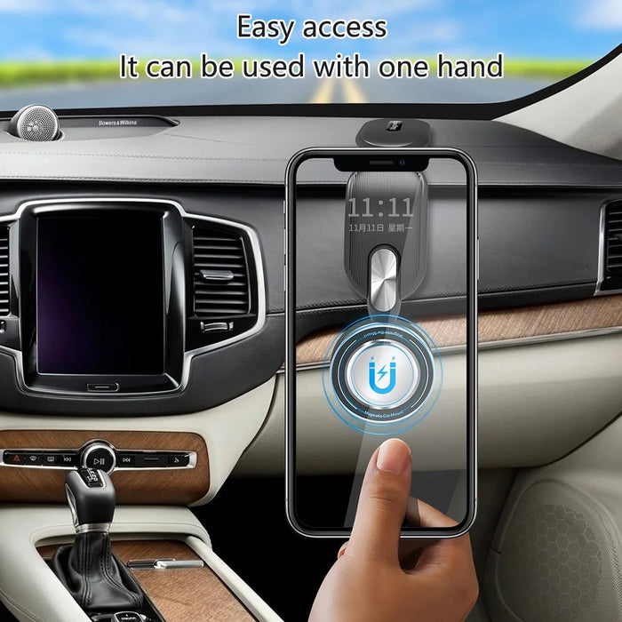 Car Dashboard Magnetic Phone Holder Foldable Rotatable Cellphone Navigation Stand - RT-203 - 4