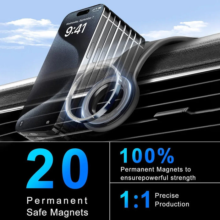Car Dashboard Magnetic Phone Holder Foldable Rotatable Cellphone Navigation Stand - RT-203 - 5