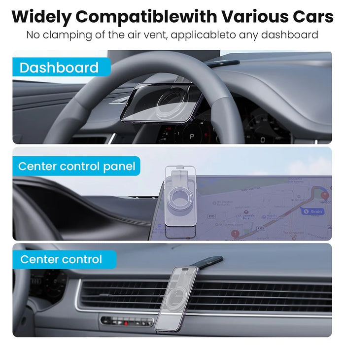 Car Dashboard Magnetic Phone Holder Foldable Rotatable Cellphone Navigation Stand - RT-203 - 7
