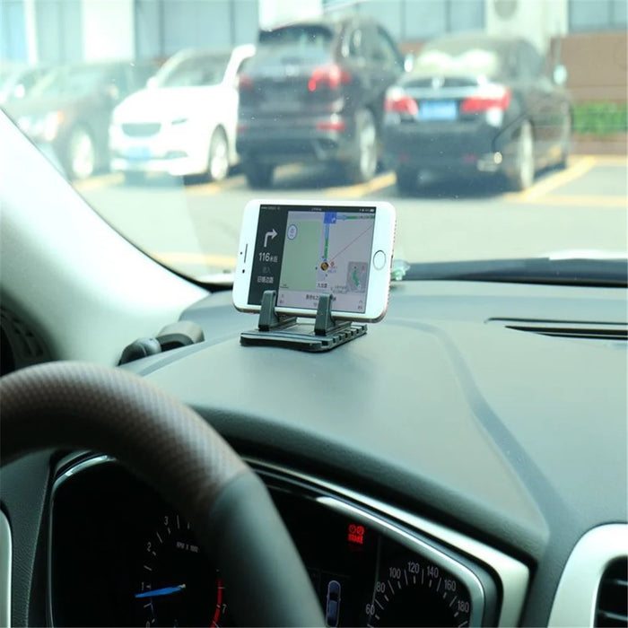 Vehicle Mounted Anti-skid Silicone Pad Car Navigation Mobile Phone Bracket - Black - 5