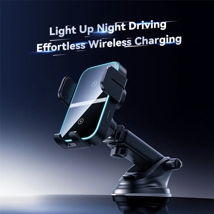 JOYROOM JR-ZS246S 15W Dual Coil Wireless Car Charger LED Light Phone Holder - 3