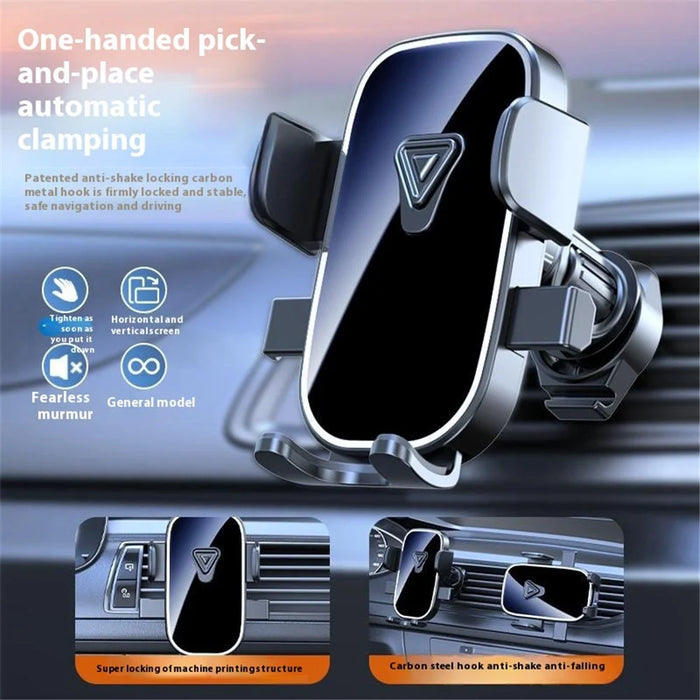 Car Air Vent Phone Holder Mirror Effect Phone Mount for 4.0-7.5 inch Cell Phones - 2