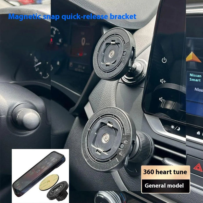 Car Phone Holder 360 Adjustable Phone Holder with Round Adhesive Patch - Air Outlet Hook Type - 6