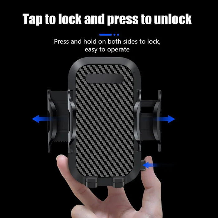 Car Dashboard Windshield Suction Cup Phone Holder Carbon Fiber Texture Extendable Rod Cellphone Bracket - 6