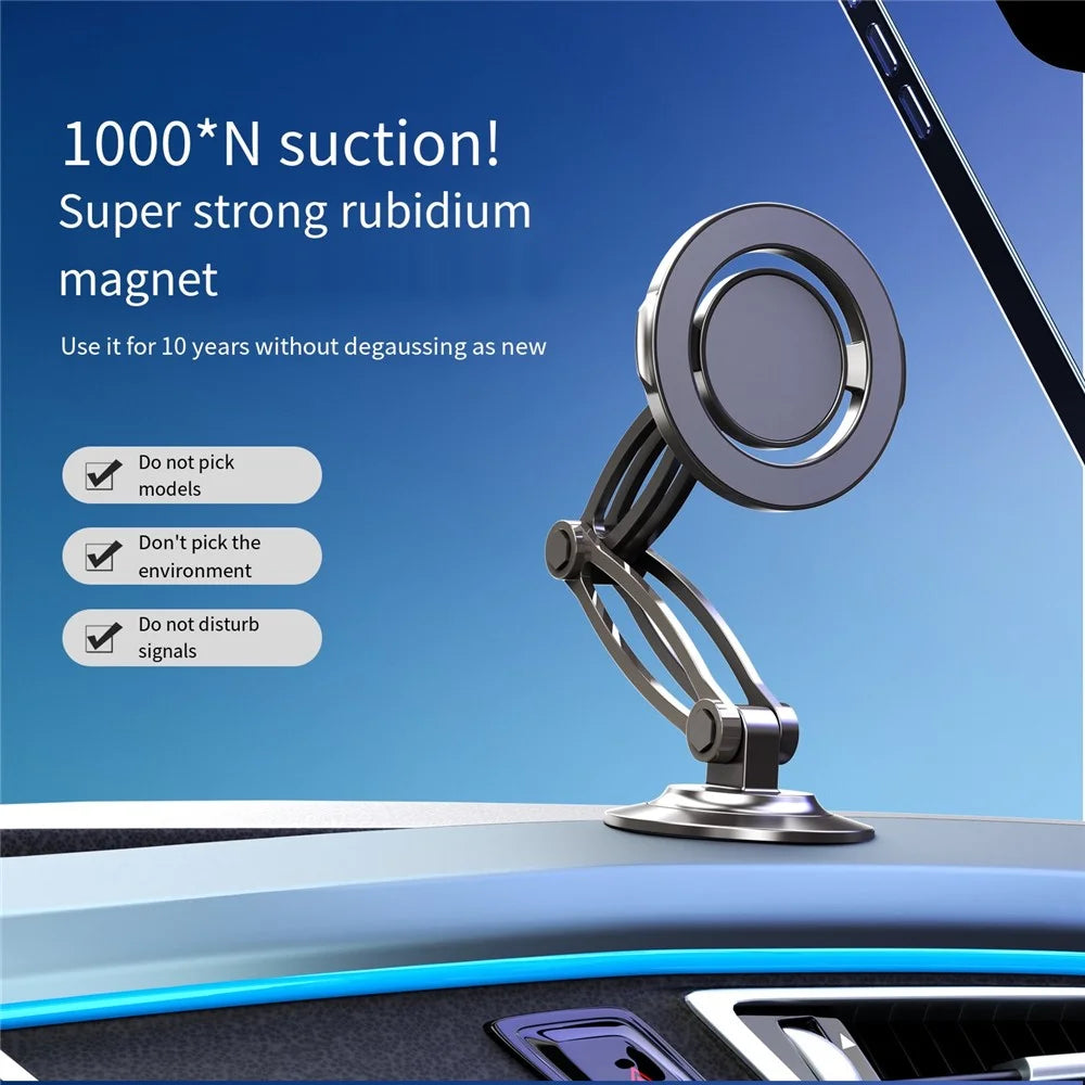 HD-030 Car Dashboard Mount Magnetic Phone Holder Alloy Adjustable Cellphone Stand - 6
