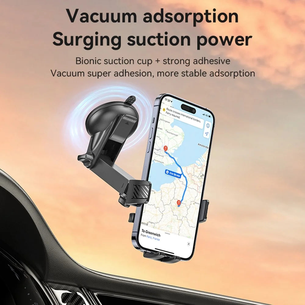 YESIDO C267 Suction Press Car Phone Mount Dashboard Phone Holder for 4.7-7.2 Inch Cell Phones 360-Degree Rotation - 7