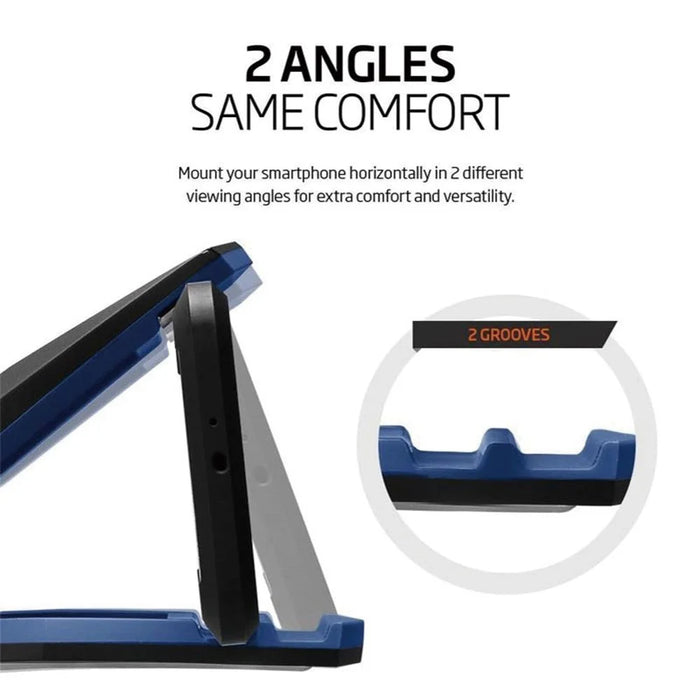 Universal Car Desk Mount Adjustable Mobile Phone Alligator Clip Cellphone Stand Bracket (without Alcohol Pad) - Black/Blue - 3