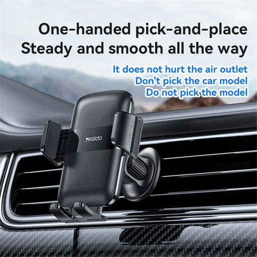 YESIDO C251 Air Vent Car Phone Holder for 4.8-7.2 Inch Phones, 360-Degree Rotation - 2