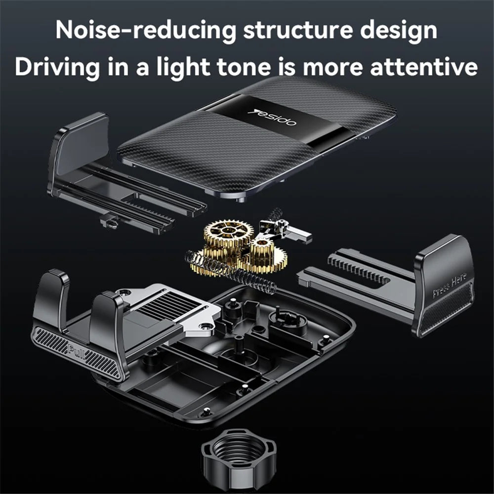 YESIDO C251 Air Vent Car Phone Holder for 4.8-7.2 Inch Phones, 360-Degree Rotation - 5
