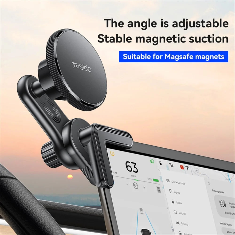 YESIDO C213 Floating Screen Clip-On Magnetic Holder for iPhone 12 / 13 / 14 / 15 / 16 Series, 360-Degree Rotation - 2