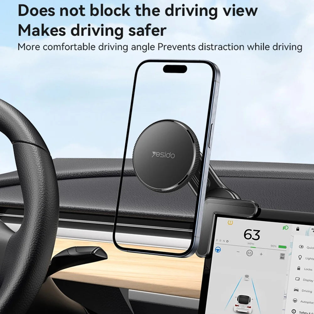 YESIDO C213 Floating Screen Clip-On Magnetic Holder for iPhone 12 / 13 / 14 / 15 / 16 Series, 360-Degree Rotation - 7
