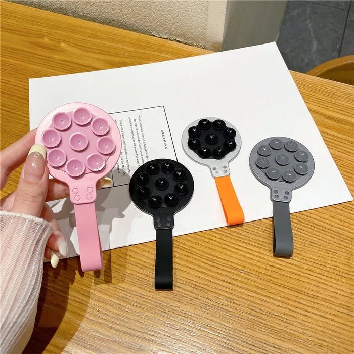 Magnetic Suction Cup Phone Mount Hands-Free Mirror Shower Phone Holder - Black - 4