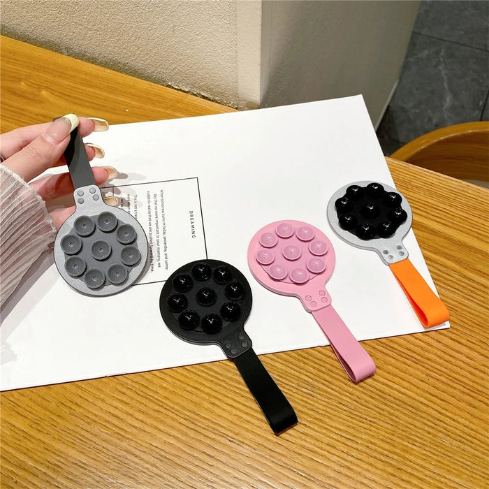 Magnetic Suction Cup Phone Mount Hands-Free Mirror Shower Phone Holder - Black - 5