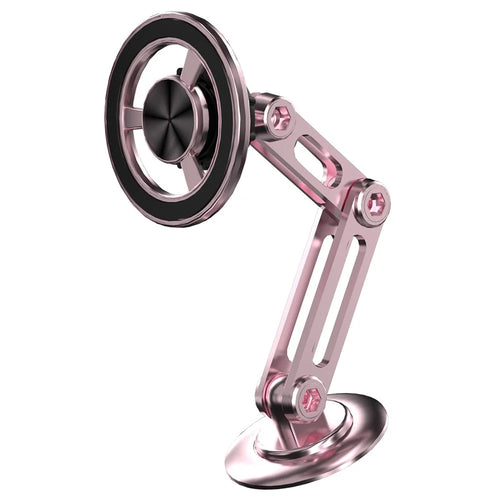 CZY-F82Y Aluminum Alloy Magnetic Car Phone Holder  360 Degree Flexible Universal Anti-Shake Phone Holder - Rose Gold - 1