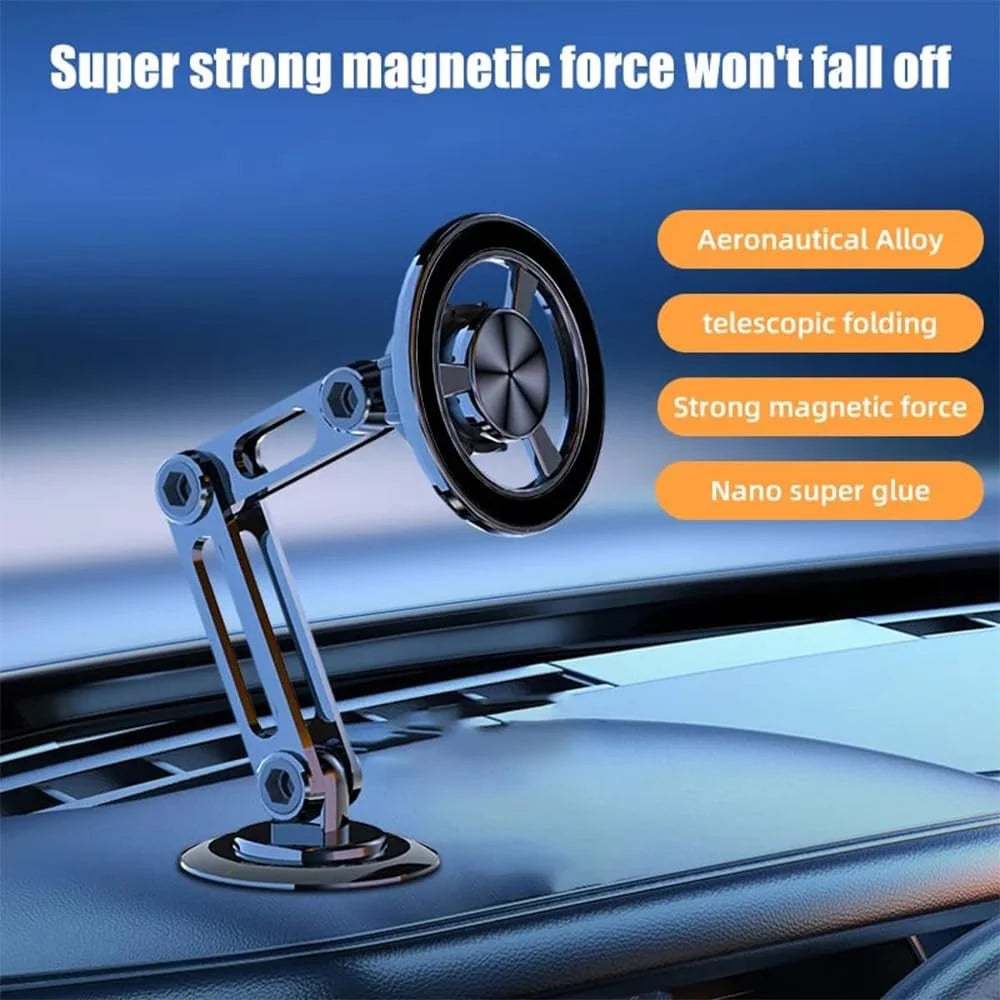 CZY-F82Y Aluminum Alloy Magnetic Car Phone Holder  360 Degree Flexible Universal Anti-Shake Phone Holder - Rose Gold - 2