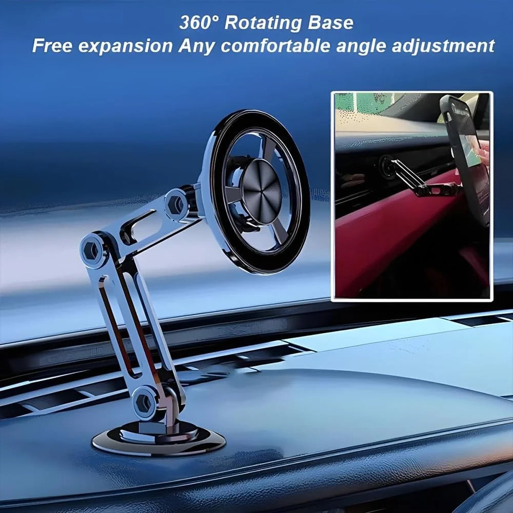 CZY-F82Y Aluminum Alloy Magnetic Car Phone Holder  360 Degree Flexible Universal Anti-Shake Phone Holder - Rose Gold - 3