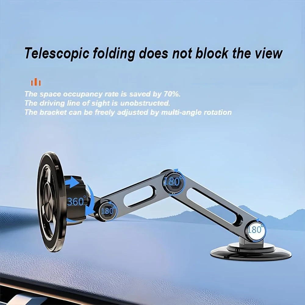CZY-F82Y Aluminum Alloy Magnetic Car Phone Holder  360 Degree Flexible Universal Anti-Shake Phone Holder - Rose Gold - 4