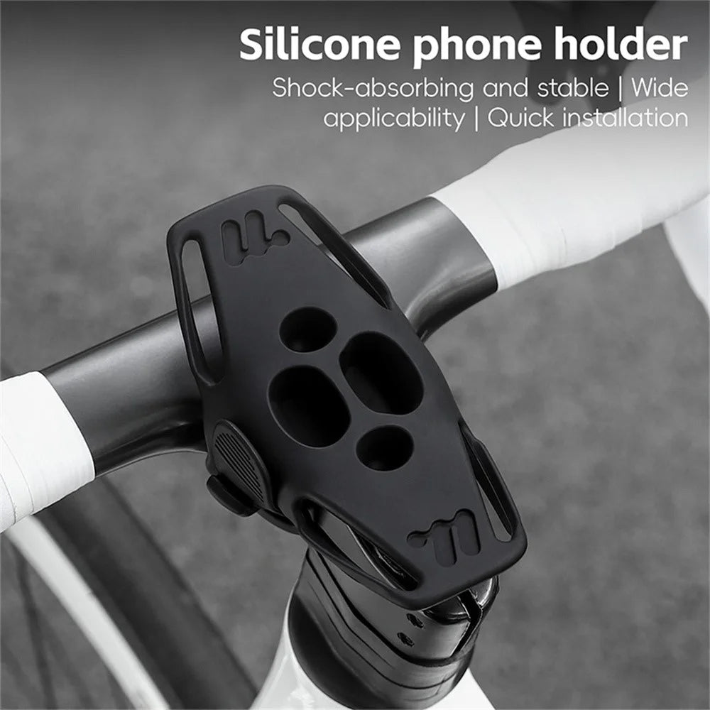 WEST BIKING YP0715084 Bike Handlebar Phone Holder Soft Silicone E-Bike Bicycle Cellphone Bracket - 2