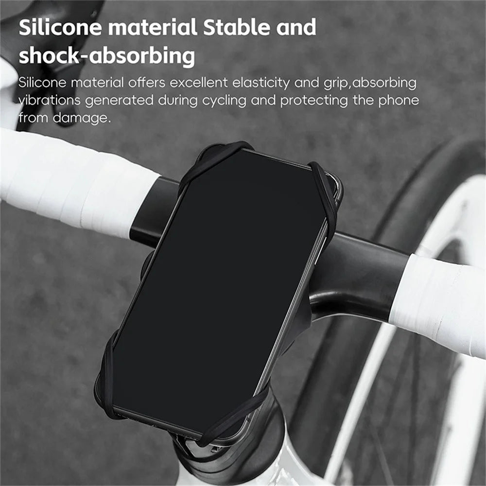 WEST BIKING YP0715084 Bike Handlebar Phone Holder Soft Silicone E-Bike Bicycle Cellphone Bracket - 3
