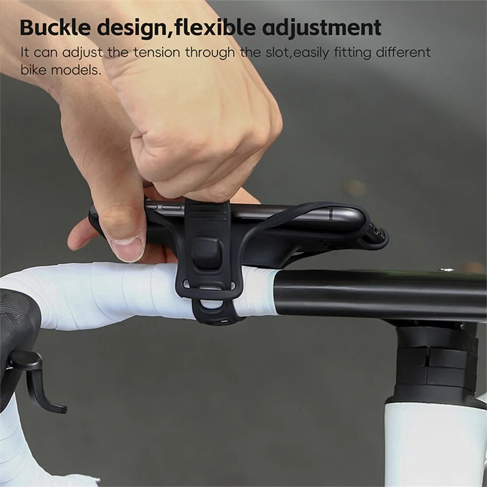 WEST BIKING YP0715084 Bike Handlebar Phone Holder Soft Silicone E-Bike Bicycle Cellphone Bracket - 4