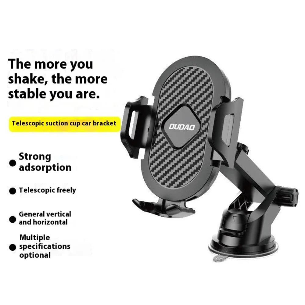 DUDAO F2s Extendable Arm Car Suction Cup Mount Mobile Phone Holder Bracket for Windshield Dashboard - 2