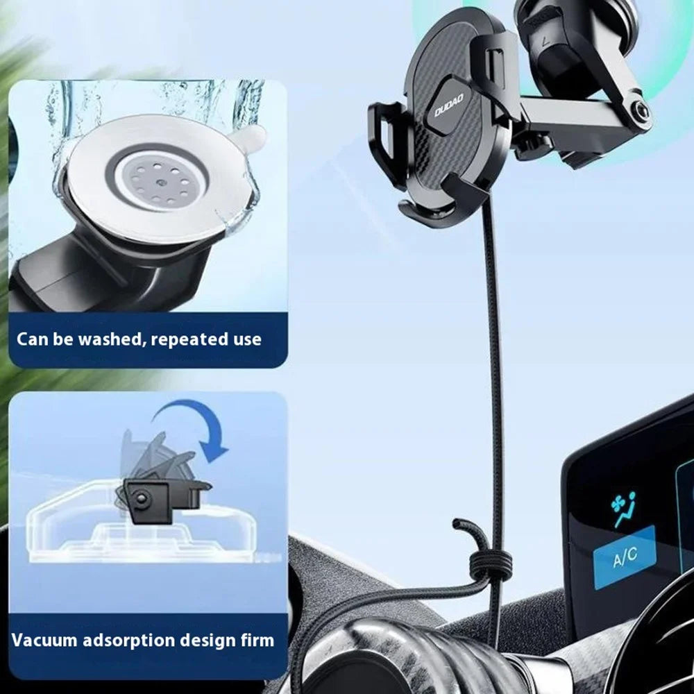 DUDAO F2s Extendable Arm Car Suction Cup Mount Mobile Phone Holder Bracket for Windshield Dashboard - 5